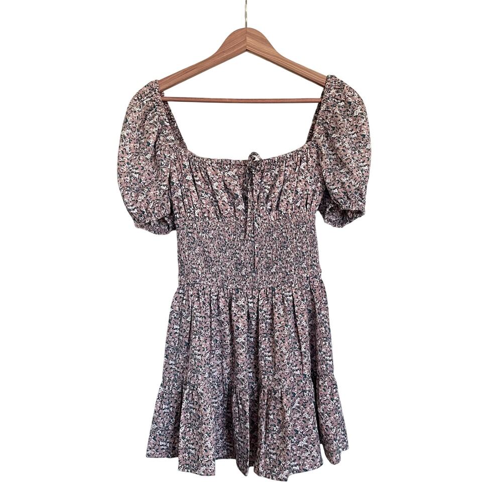 Rose & Remington Cottagecore Floral Smocked Peasant Minidress Size Small
